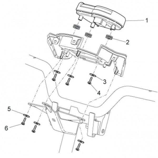 Lenker Tachometer - Aprilia SR 50ccm 2T LC 2014- ZD4VFD00