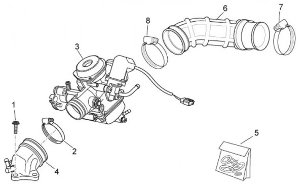 Motor Vergaser - Aprilia Atlantic 125ccm 4T LC 2011- ZD4SPD