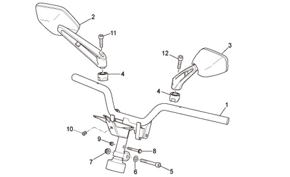 Lenker Lenker - Aprilia SR 50ccm 2T LC 2010- ZD4VFD00