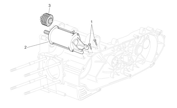 Motor Anlasser - Aprilia Atlantic 400ccm 4T LC 2005- ZD4VLB