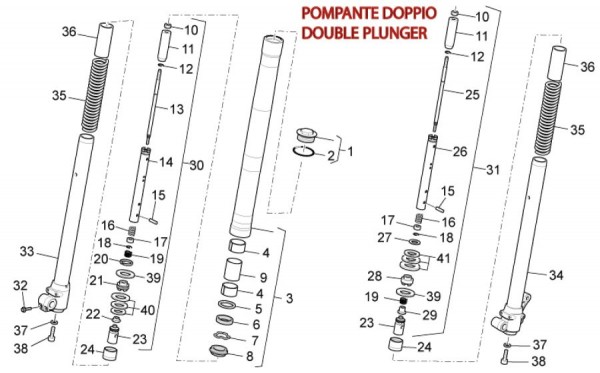 Radaufhängung Gabelkomponenten - Aprilia SX 125ccm 2T LC 2011- ZD4SXA00