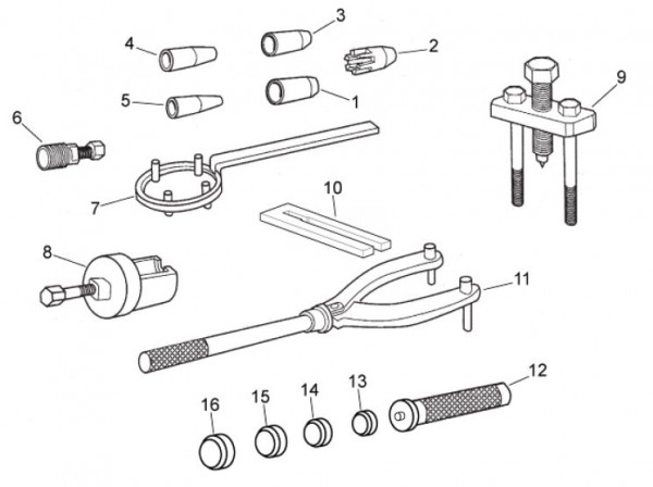 Spezialwerkzeug Werkzeug - Aprilia SX 50ccm 2T LC 2009- ZD4PV