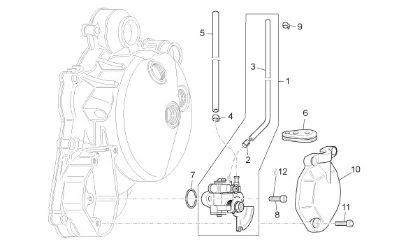 Motor Ölpumpe - Aprilia SX 125ccm 2T LC 2008- ZD4SXA00
