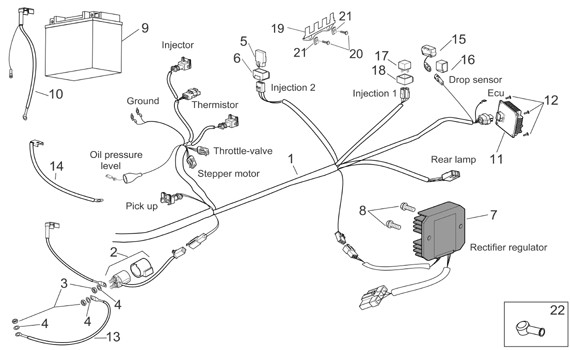 Elektrische Anlage elektrische Anlage II - Aprilia Atlantic 500ccm 4T LC 2007- ZD4VL