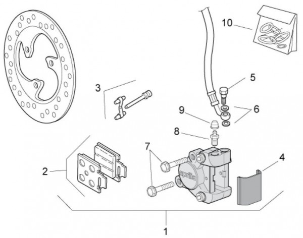 Bowdenzüge Bremsanlage vorn - Aprilia SR 50ccm 2T LC 2014- ZD4VFD00