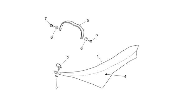 Fahrgestell Sitz - Aprilia SXV 450ccm 4T LC 2006- ZD4VSR