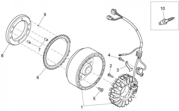 Motor Lichtmaschine - Aprilia SXV 550ccm 4T LC 2013- ZD4VSU51
