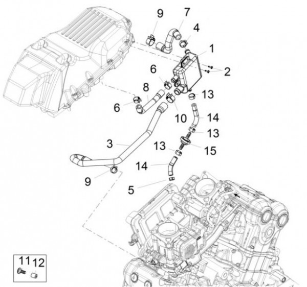 Motor Blow by - Aprilia Caponord 1200ccm 4T 8V LC 2014- ZD4VK001