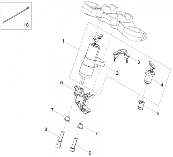 Elektrische Anlage Schloßsatz - Aprilia SX 50ccm 2T LC 2018- ZD4KKB01