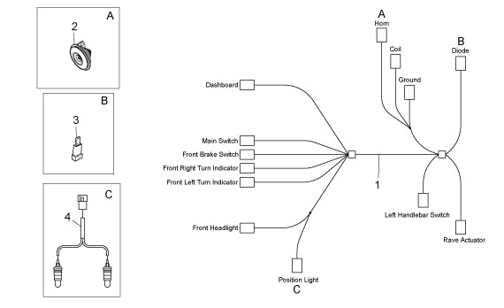 Elektrische Anlage elektrische Anlage I - Aprilia SX 125ccm 2T LC 2008- ZD4SXA00
