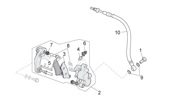 Bowdenzüge Bremsanlage vorn - Aprilia SX 125ccm 2T LC 2008- ZD4SX000