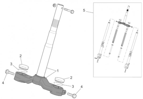 Radaufhängung Vorderradgabel - Aprilia SR 50ccm 2T LC 2014- ZD4VFD00