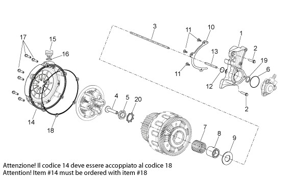 Motor Kupplung I - Aprilia Dorsoduro 750ccm 4T LC 2008- ZD4SM000
