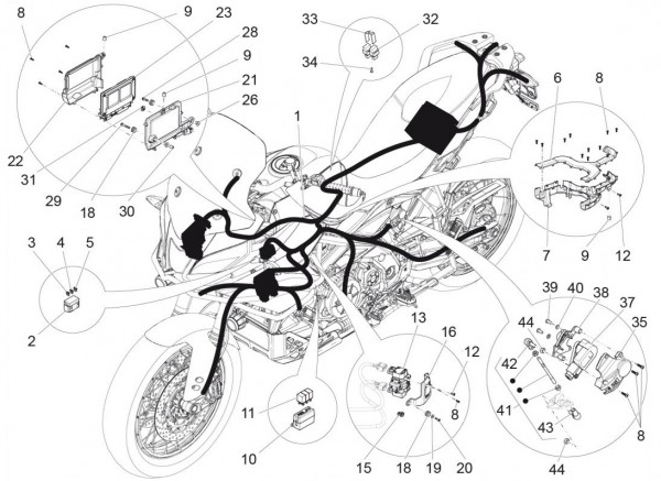 Elektrische Anlage elektrische Anlage - Aprilia Caponord Rally 1200ccm 4T 8V LC 2015- ZD4VKB000