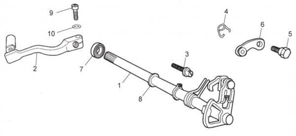 Motor Schaltgabel - Aprilia SX 50ccm 2T LC 2016- ZD4PVL
