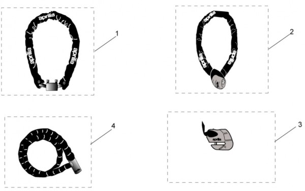 Zubehör Aprilia Accessoires- Diebstahl - Aprilia Tuono 1000ccm 4T LC 2009- ZD4RR1