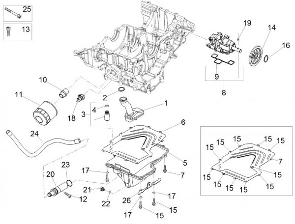 Motor Schmierung - Aprilia Tuono V4 1100ccm 4T LC 2017- ZD4KG000