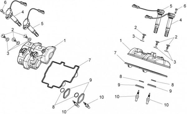 Motor Ventildeckel - Aprilia Tuono V4 1100ccm 4T LC 2015- ZD4TYG00