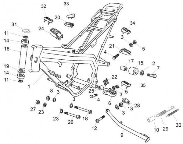 Fahrgestell Rahmen - Aprilia SX 50ccm 2T LC 2016- ZD4SWA00