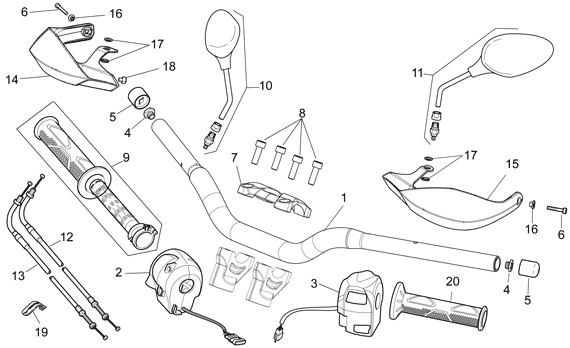 Lenker Lenker - Aprilia Dorsoduro 750ccm 4T LC 2009- ZD4SM000