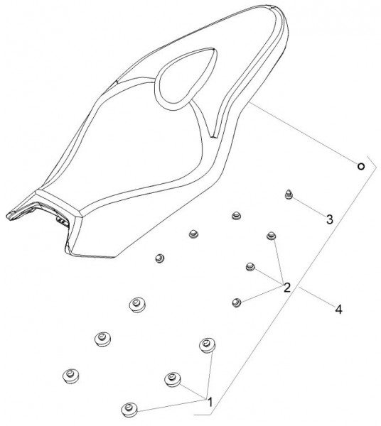 Fahrgestell Sitz - Aprilia Tuono 125ccm 4T 4V LC 2017- ZD4KCA00