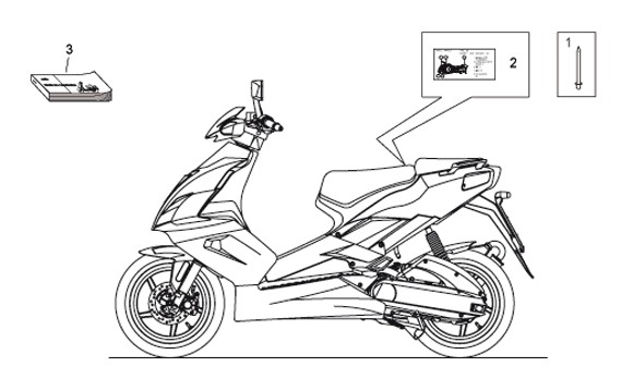 Fahrgestell Bedienungsanleitungen - Aprilia SR 50ccm 2T LC 2010- ZD4VFD00