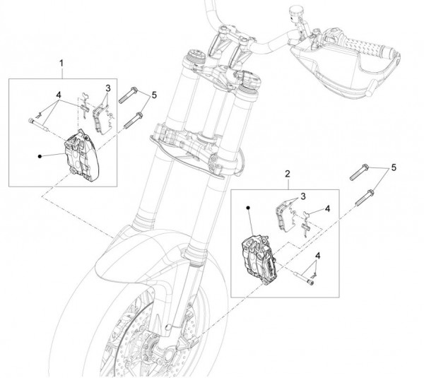 Bowdenzüge Bremsanlage vorn - Aprilia Caponord Rally 1200ccm 4T 8V LC 2015- ZD4VKB001