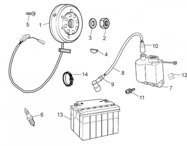 Motor Lichtmaschine - Aprilia SX 50ccm 2T LC 2012- ZD4PVG01