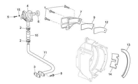 Motor Sekundärluftsystem - Aprilia Atlantic 125ccm 4T LC 2003- ZD4SP0