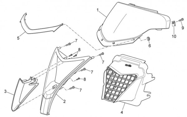 Fahrgestell Kaskade - Aprilia SR 50ccm 2T LC 2009- ZD4VFD00