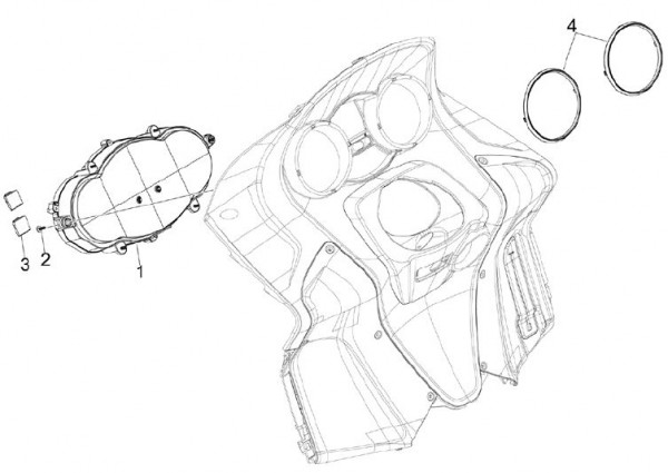Lenker Tachometer - Aprilia SRV 850ccm 4T 8V LC 2012- ZAPM55103