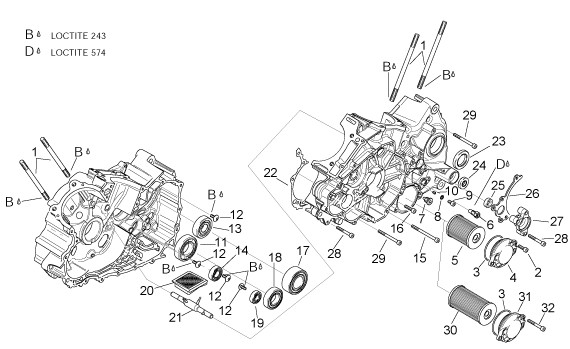 Motor Ölfilter - Aprilia Tuono 1000ccm 4T LC 2009- ZD4RR1