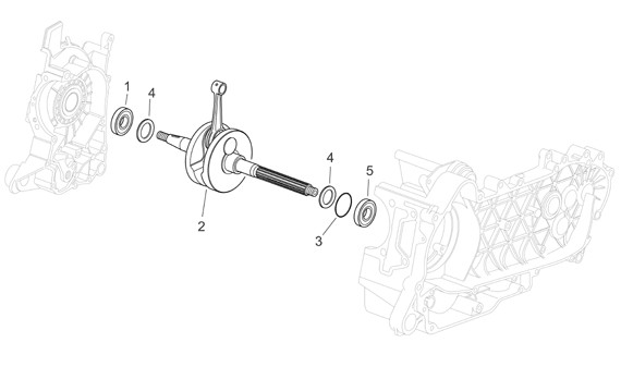 Motor Kurbelwelle - Aprilia Atlantic 125ccm 4T LC 2006- ZD4SPD