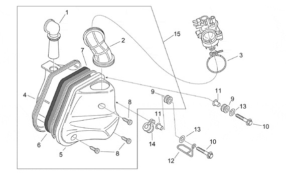 Motor Luftfilter - Aprilia Area 51 50ccm 2T LC 1998- ZD4MY