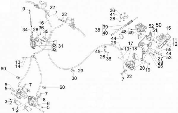 Bowdenzüge Bremsanlage - Aprilia SRV 850ccm 4T 8V LC 2013- ZAPM55104