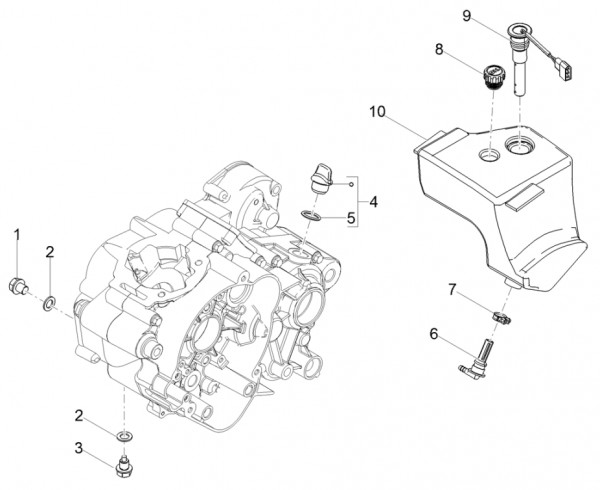 Fahrgestell Öltank - Aprilia SX 50ccm 2T LC 2018- ZD4KKB01