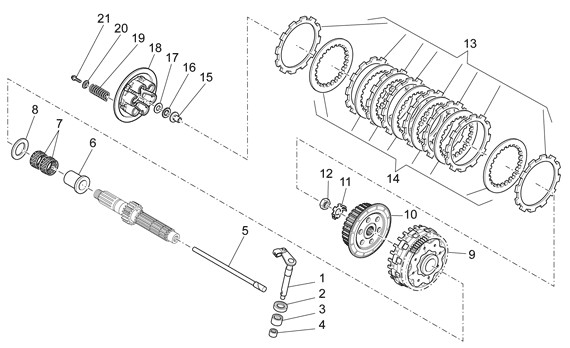 Motor Kupplung - Aprilia SXV 550ccm 4T LC 2008- ZD4VSS