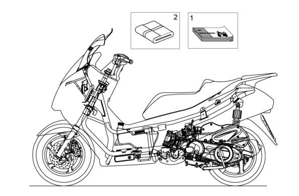 Fahrgestell Bordwerkzeug - Aprilia Atlantic 300ccm 4T LC 2011- ZD4SPG00