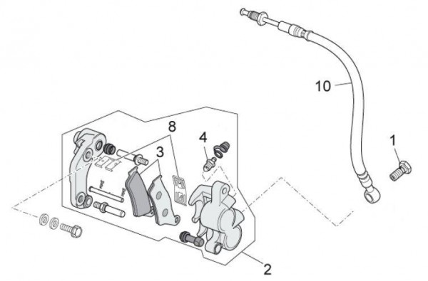 Bowdenzüge Bremsanlage vorn AJP - Aprilia SX 125ccm 2T LC 2011- ZD4SXA00