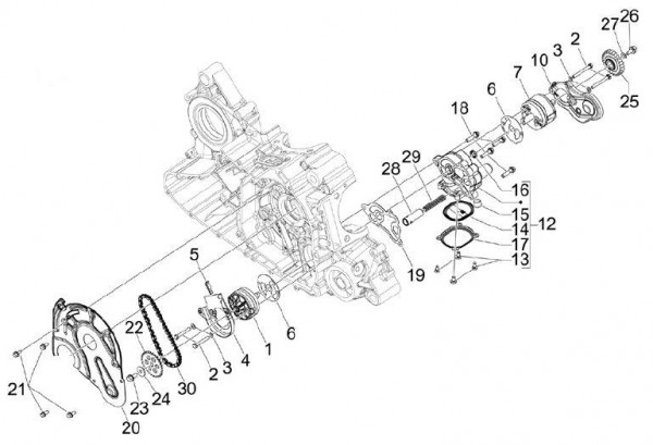 Motor Ölpumpe - Aprilia SRV 850ccm 4T 8V LC 2012- ZAPM55103