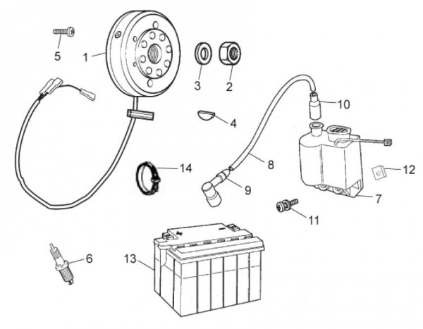 Motor Lichtmaschine - Aprilia SX 50ccm 2T LC 2011- ZD4PVG01