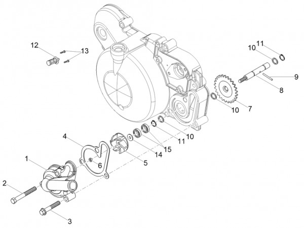Motor Wasserpumpe - Aprilia SX 50ccm 2T LC 2018- ZD4KKB01