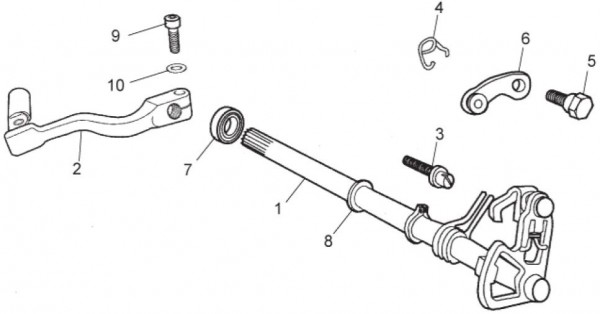 Motor Schaltgabel - Aprilia SX 50ccm 2T LC 2014- ZD4PVG01