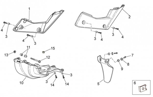 Fahrgestell Spoiler - Aprilia SXV 550ccm 4T LC 2010- ZD4VSS