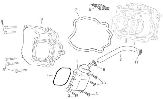 Motor Ölablassventil - Aprilia Atlantic 125ccm 4T LC 2003- ZD4SP0
