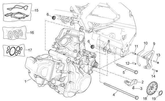 Motor Motor - Aprilia SXV 550ccm 4T LC 2009- ZD4VSS