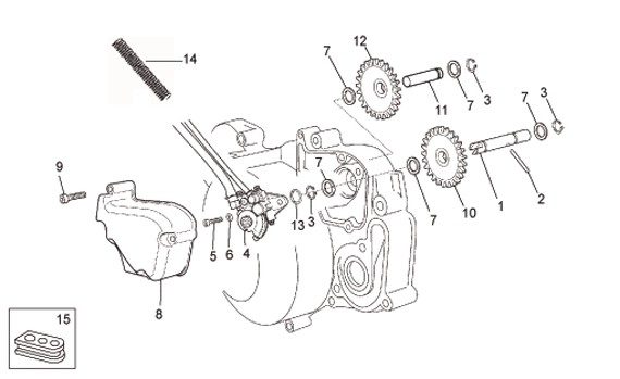 Motor Ölpumpe - Aprilia SX 50ccm 2T LC 2006- ZD4PV