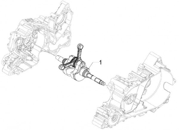 Motor Kurbelwelle - Aprilia SRV 850ccm 4T 8V LC 2012- ZAPM55103