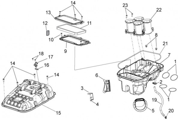 Motor Luftfilter - Aprilia Tuono V4 1100ccm 4T LC 2015- ZD4TYH00