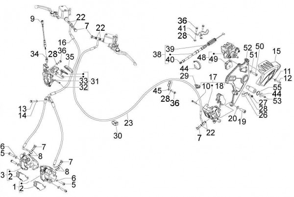 Bowdenzüge Bremsanlage - Aprilia SRV 850ccm 4T 8V LC 2012- ZAPM55103